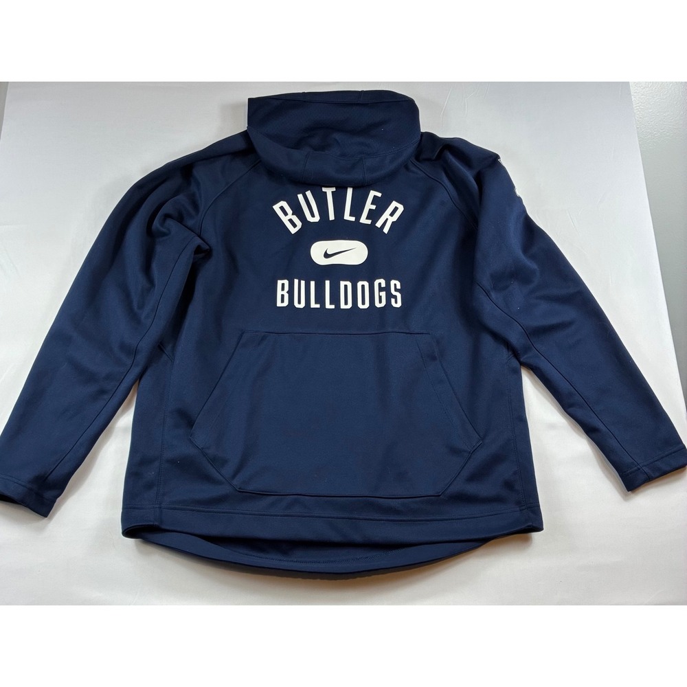 Nike Butler Bulldogs Hoodie Mens XL Navy Blue Dri-FIT Pullover Sweatshirt NCAA